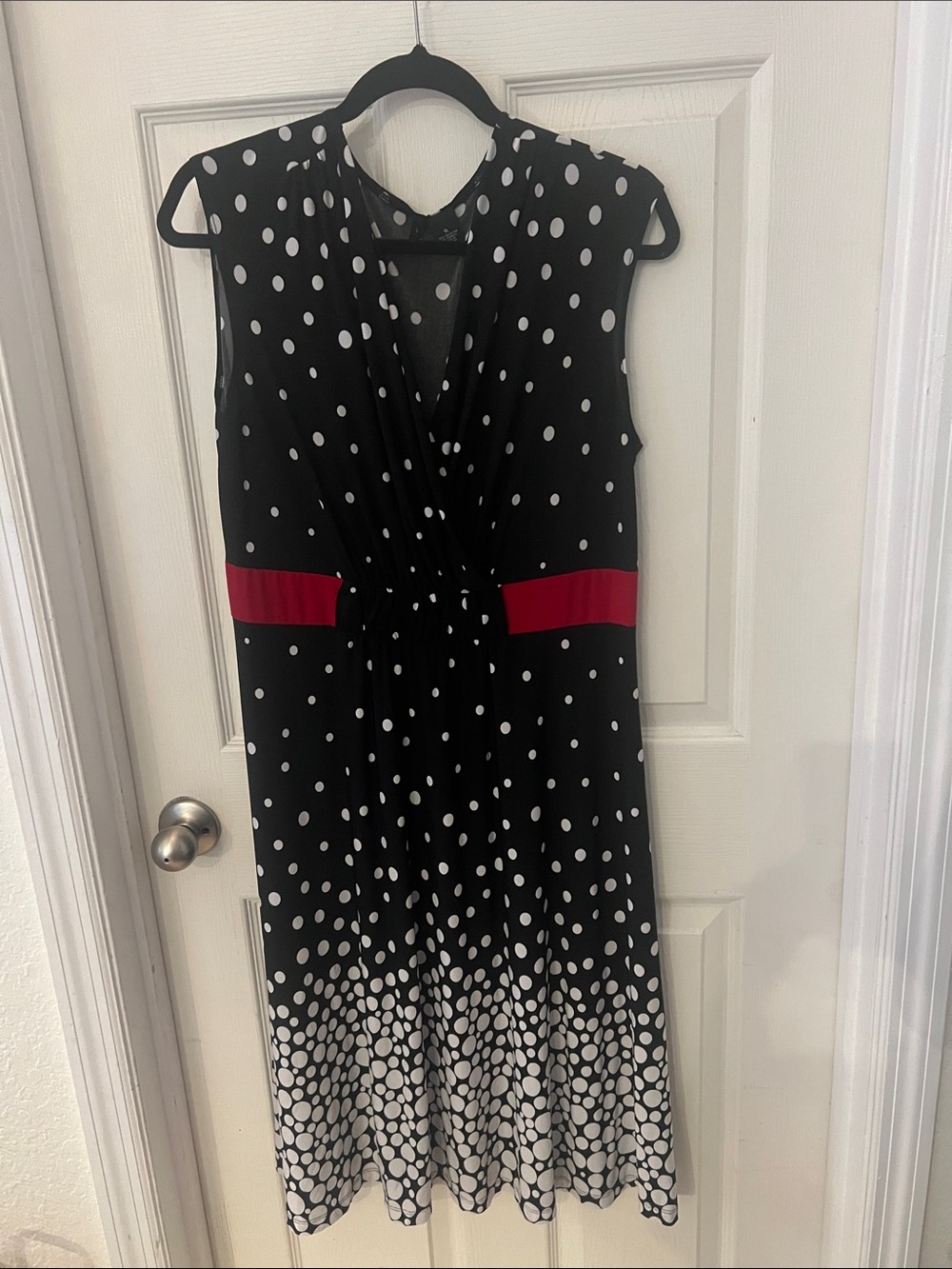 new directions Black and White Polka Dot Dress